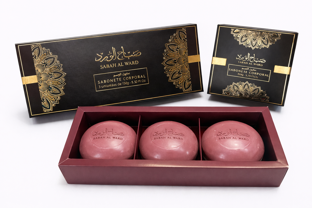 Sabah Al Ward Afeer - Sabonete em barra - 3 Unidades - 450 g