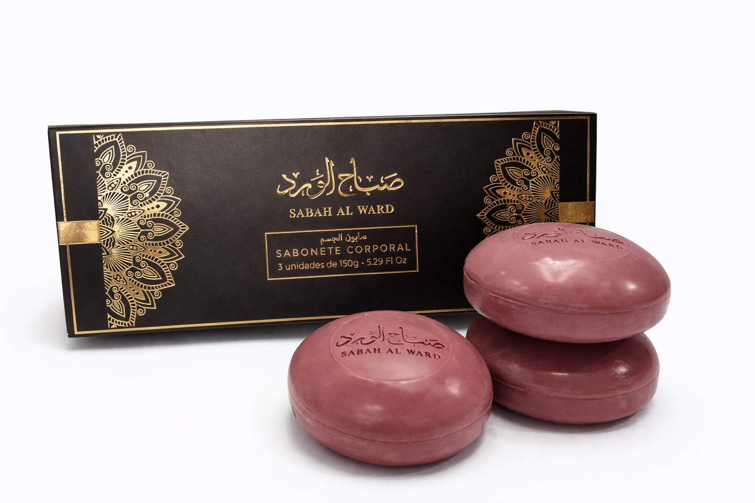 Sabah Al Ward Afeer - Sabonete em barra - 3 Unidades - 450 g