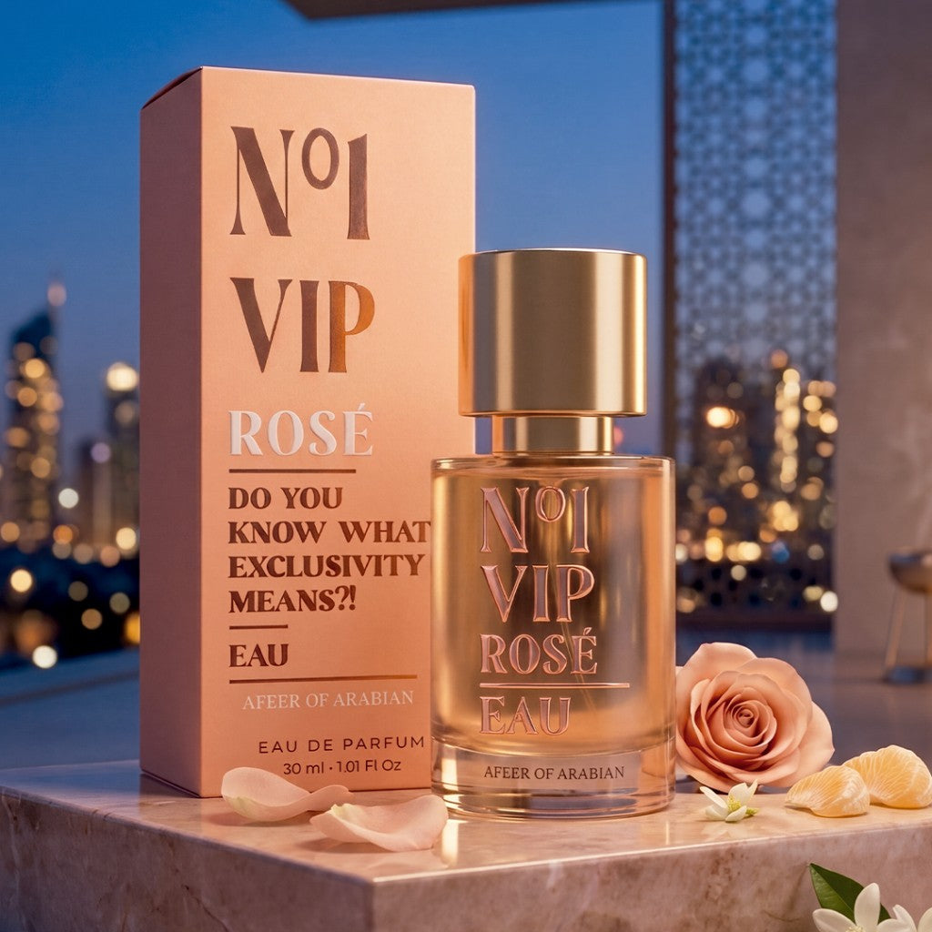 Perfume Miniatura N1 VIP ROSE Miniatura 30ml Selo Afeer Eau De Parfum Fixação Intensa