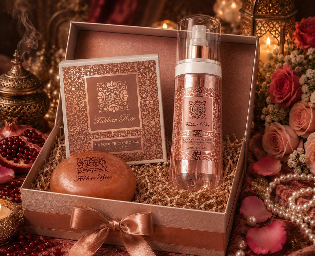 Kit Fakhar Rose ( Body Splash + Sabonete )